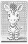  PontPöttyöző - Zebra gyerekeknek Méret: 20x30cm, Keretezés: Műanyagtáblával, Szín: Fekete