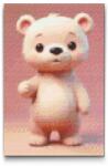  Gyémántszemes kirakó - Teddy maci gyerekeknek Méret: 20x30cm, Keretezés: Műanyagtáblával, Gyémántok: Négyzet alakú