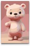  Festés számok szerint - Teddy maci gyerekeknek Méret: 20x30cm, Keretezés: Kartonlemezen
