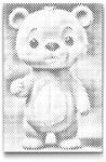  PontPöttyöző - Teddy maci gyerekeknek Méret: 20x30cm, Keretezés: Kartonlemezen, Szín: Kék