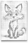  PontPöttyöző - Fox gyerekeknek Méret: 40x60cm, Keretezés: Műanyagtáblával, Szín: Fekete