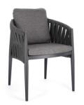 Bizzotto Set 2 fotolii gri antracit Jacinta 63x60x87 cm (0663481)