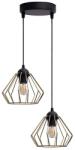 HEXE Lustră pe cablu CEED GOLD 2xE27/60W/230V d. 28 cm negru/auriu (HX0242)