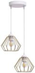 HEXE Lustră pe cablu CEED GOLD 2xE27/60W/230V d. 28 cm alb/auriu (HX0247)