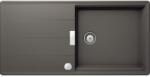 SCHOCK Tia D-100 Chiuveta bucatarie granit Cristadur 86x50 cm, gri (silverstone) (TIAD100SILVSA) Chiuveta