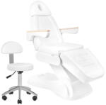 BeautyOne Sillon 273B LUX3 elektromos kozmetikai kezelőágy + BeautyOne háttámlás kozmetikai szék