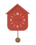 Bizzotto Ceas perete cu pendul caramiziu Home 24x5.5x37.5 cm (0182445)