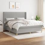 vidaXL Pat continental, gri deschis, 180x200 cm, material textil (3132169)