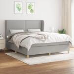 vidaXL Pat continental, gri deschis, 180x200 cm, material textil (3128461)
