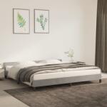 vidaXL Cadru de pat cu tăblie, gri deschis, 200x200 cm, catifea (347591) - comfy
