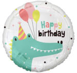 Godan Happy Birthday Crocodile, Krokodil fólia lufi 36 cm MLG149340 (MLG149340)