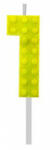 Godan Building Blocks, Építőkocka tortagyertya, számgyertya 1-es MLG132632E (MLG132632E)