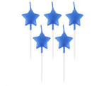 Godan Metallic Blue Star, Kék csillag tortagyertya, gyertya szett 5 db-os MLG129977 (MLG129977)