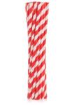 Godan Red Stripes, Piros rugalmas papír szívószál 12 db-os MLG126761 (MLG126761)