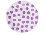 Godan Pöttyös Lavender Polka Dots papírtányér 6 db-os 18 cm MLG156423 (MLG156423)