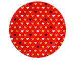 Godan XOXO Red papírtányér 6 db-os 18 cm MLG165630 (MLG165630)