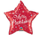 Godan Merry Christmas Red Star, Karácsony fólia lufi 51 cm MLG998048 (MLG998048)