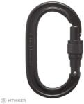 Black Diamond Oval Keylock Screwgate karabiner, fekete