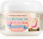 Elizavecca Milky Piggy Real Whitening Time Secret Pilling Cream hidratáló-puhító krém peeling hatással 100 ml