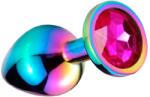Guilty Toys Dop Anal Metalic, Small, Multicolor, Piatra Roz Inchis, Guilty Toys