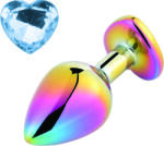 Guilty Toys Dop Anal Rainbow Buttplug Medium, Heart Shape, Piatra Albastru Deschis, Guilty Toys