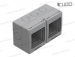 MODUL CUBO falon kívüli doboz IP55 2x2M GY szürke AQ22GY(31924)