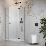 Radaway Cabina de dus pentagonala, cu usa pivotanta, antracit periat, Radaway Essenza Brushed GunMetal PTJ 1385010-92-01L, 1385051-01-01 (1385010-92-01L, 1385051-01-01)