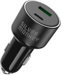 Silver Monkey SMA014 100W car charger 1xUSB-C PD 1xUSB-A QC 3.0 - black (SMA014) - pcone