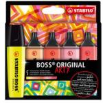 STABILO Highlighter - STABILO BOSS ORIGINAL - ARTY - pachet de 5 - cu 5 culori diferite