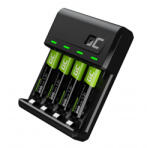 GreenCell Green Cell GC VitalCharger és 2xAA 2000mAh, 2xAAA 800mAh akkumulátor (GC-36122) - kulsoaksi
