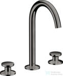 Hansgrohe AXOR ONE Select 170 3 üléses mosdó csaptelep, klik-klak leeresztővel, polírozott fekete króm 48070330 (48070330)