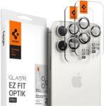 Spigen Glass tR EZ Fit Optik Pro 2 Pack, white titanium - iPhone 15 Pro/15 Pro Max (AGL07165) - pcone