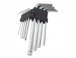 VERK GROUP Qtools imbuszkulcs készlet, gömbfejű véggel 9 db, 1, 5-10mm, króm-vanádium