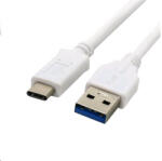 C-TECH USB 3.0 TYPE-C A-MALE/C-MALE KÁBEL 1m FEHÉR (CB-USB3C-10W)