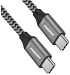 PremiumCord FONOTT SZÖVET USB-C/USB-C GYORSTÖLTŐ ADATKÁBEL PD 2.0/3.0 QC 2.0/3.0 5A 100W 1m (KU31CW1)