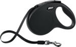 flexi FLEXI Classic, lesă bandă retractabilă câini, nylon, negru, M(25kg, 5m)