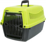 TRIXIE TRIXIE Capri, cușcă transport câini și pisici, XS(max. 2.5kg), plastic, deschidere frontală, verde și gri, 26 x 25 x 39 cm