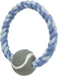 TRIXIE TRIXIE, jucărie cerc din sfoară cu minge de tenis câini, 6cm x 18cm, multicolor