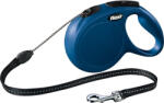 flexi FLEXI Classic, lesă șnur retractabilă câini, reflectorizant, poliester, albastru, M(20kg, 8m)