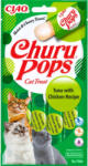 Inaba Foods INABA Churu Pops, Ton și Pui, punguță recompense fără cereale pisici, (topping), 60g