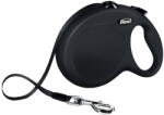 flexi FLEXI Classic, lesă bandă retractabilă câini, nylon, negru, L(50kg, 8m)