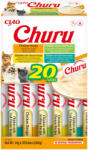 Inaba Foods INABA Churu Chicken Varieties (Pui, Pui și Scoici| Brânză| Creveți), cutie, tub recompense fără cereale pisici, (topping), 280g
