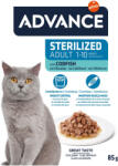 Affinity ADVANCE Sterilised, Cod, hrană umedă pisici sterilizate, (în sos) ADVANCE Sterilised, Cod, plic hrană umedă pisici sterilizate, (în sos), 85g