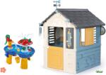 Smoby Set căsuță stație meteorologică cu joc de apă măsuța Amphie Cele patru anotimpuri 4 Seasons Playhouse Smoby cu bărci și figurine (SM810731-10) Casuta pentru copii