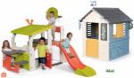 Smoby Set căsuță stație meteorologică cu centru sport Cele patru anotimpuri 4 Seasons Playhouse Smoby și tobogan de 1, 5 m (SM810731-19) Casuta pentru copii