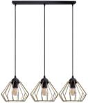 HEXE Lustră pe cablu CEED GOLD 3xE27/60W/230V negru/auriu (HX0244)