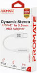 ProMate Адаптер ProMate - AUXLink-C, Type-C/3.5 mm, бял (6959144044712)