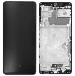 Samsung GH82-24375A Gyári Samsung Galaxy A42 fekete OLED kijelző érintővel kerettel előlap (GH82-24375A)