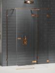 NEW TRENDY Avexa Copper Brushed zuhanykabin 100x90 cm négyszögletes réz csiszolt/átlátszó üveg EXK-3734