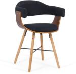 Chairs ON Scaune de bucătărie din lemn și stofă BUC016 negru